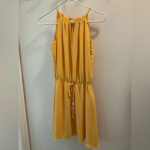 White House Black Market Yellow Mini Dress